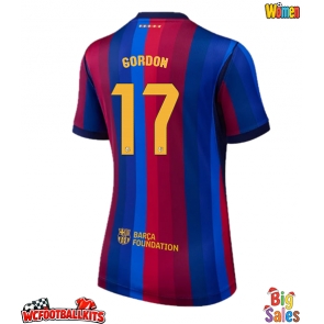 Barcelona Anthony Gordon #17 Replica Home Stadium Shirt for Women 2026-27 Short Sleeve